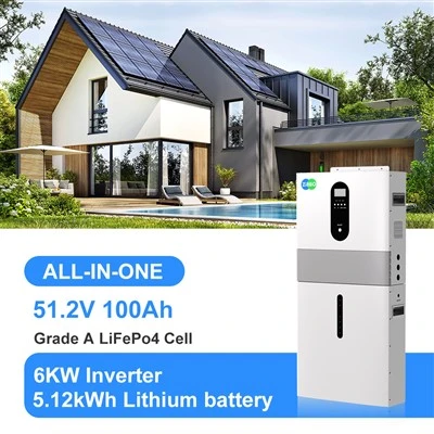 ระบบจัดเก็บพลังงานภายในบ้าน 6kW นอกกริด 51.2V 100AH ​​แบตเตอรี่ลิเธียมออล-อิน-หนึ่งแบตเตอรี่