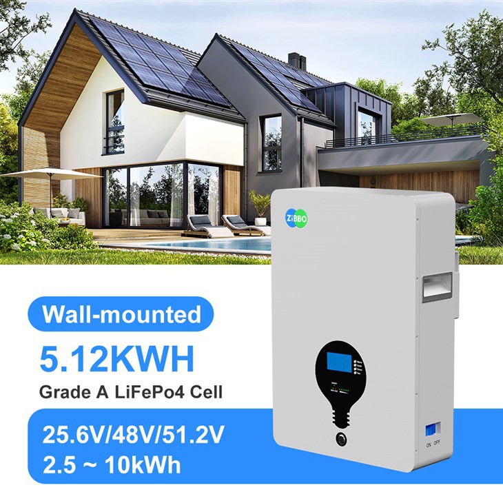 Solar Wall Mounted 5KWh Lithium-ion Battery 24V 48V 100AH 200Ah LiFePO4